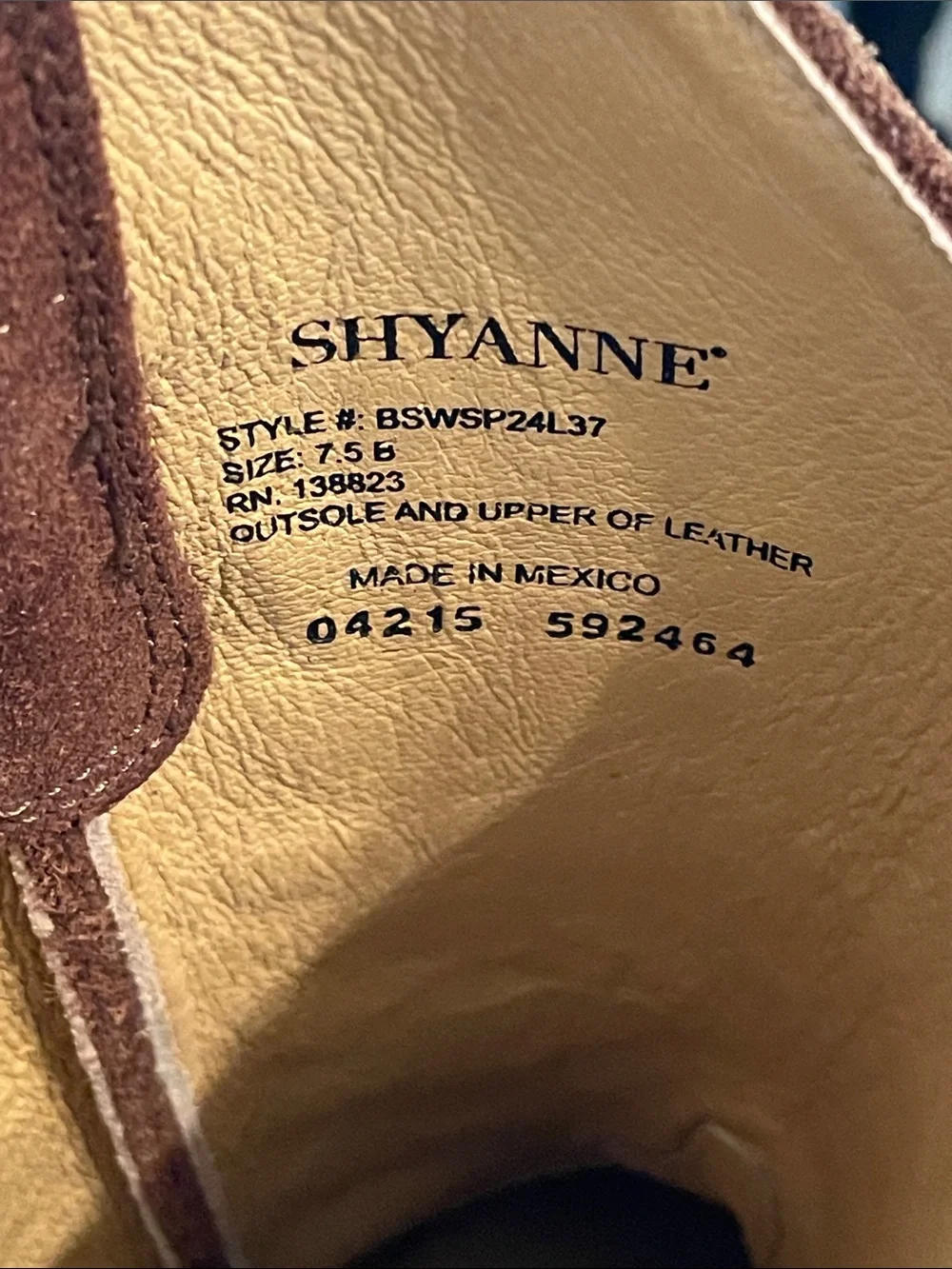 Shyanne Brown Suede Western Cowboy Boots - Stylish Embroidered Design 7.5 M